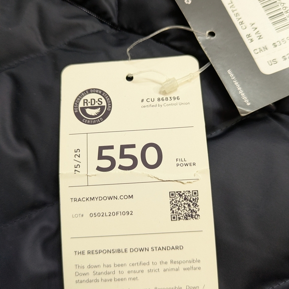 Eddie Bauer Crystal Ridge 550 Down Parka Womens 2XL Navy Fur Hood Puffer Duffle - Picture 8 of 11